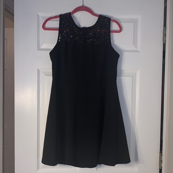 Lulus Black Lace Skater Dress - Picture 1 of 4